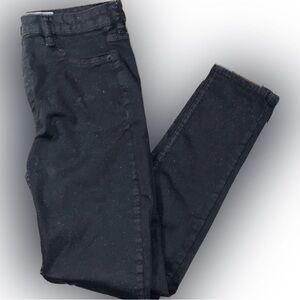 Free People Black Glitter Skinny Pants